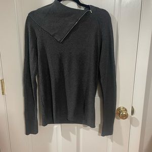 White House Black Market Charcoal Gray Sweater